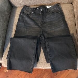 INC International Concepts Women's Straight Leg Jeans - Dark Gray